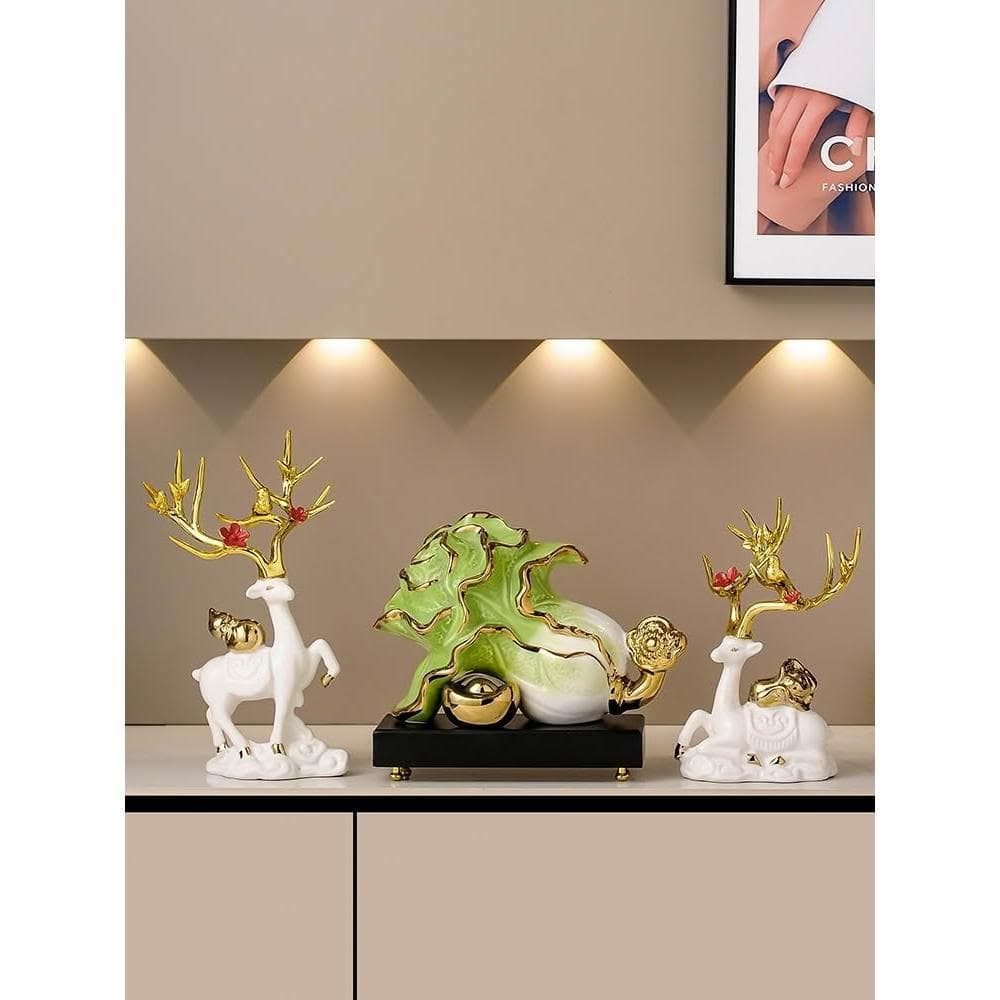 辦公室如意白菜擺件高檔客廳玄關酒櫃裝飾品開業喬遷之喜入宅禮物