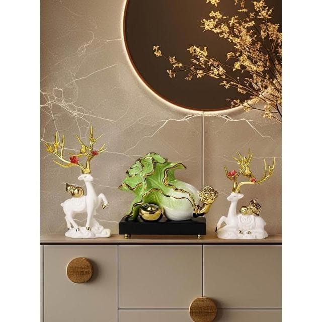 辦公室如意白菜擺件高檔客廳玄關酒櫃裝飾品開業喬遷之喜入宅禮物