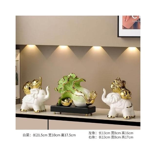 辦公室如意白菜擺件高檔客廳玄關酒櫃裝飾品開業喬遷之喜入宅禮物