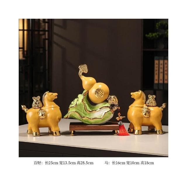 辦公室如意白菜擺件高檔客廳玄關酒櫃裝飾品開業喬遷之喜入宅禮物