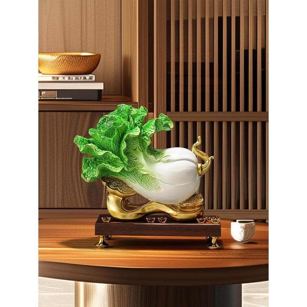 元寶白菜擺件招財酒櫃玄關客廳家居裝飾工藝品喬遷開業禮物