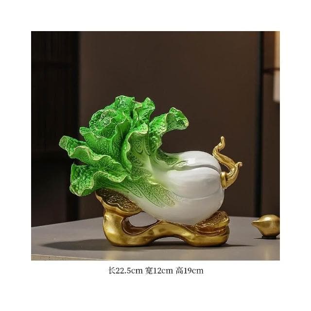 元寶白菜擺件招財酒櫃玄關客廳家居裝飾工藝品喬遷開業禮物