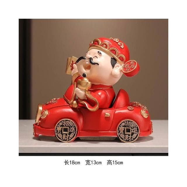 招財財神爺擺件新中式客廳玄關辦公室擺設客廳喬遷店鋪開業禮物