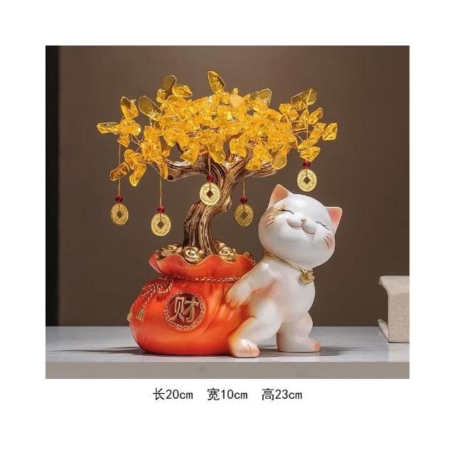 新中式福袋葫蘆招財貓擺件發財搖錢樹客廳酒櫃裝飾品喬遷新居禮品