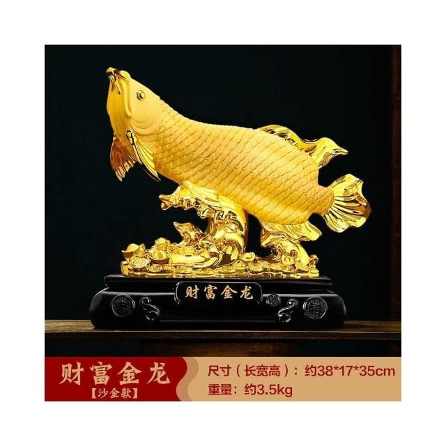 財富金龍魚擺件招財客廳辦公室酒櫃前臺裝飾品公司喬遷開業禮物