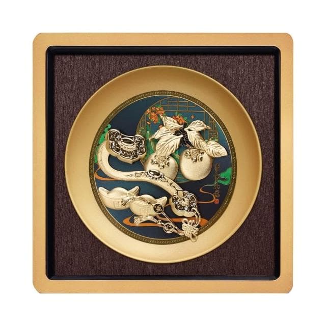 金龍魚擺件招財金箔畫喬遷新居搬家客廳辦公室公司開業新年會禮物