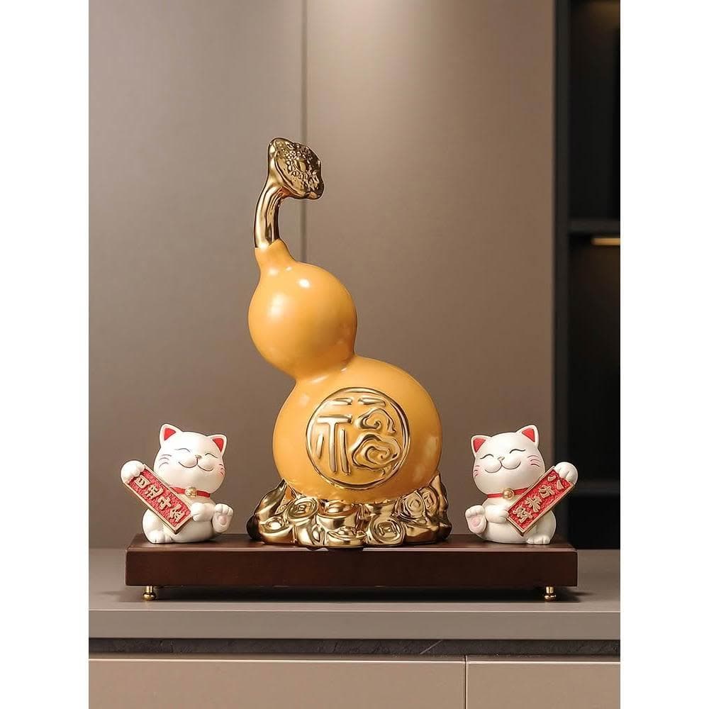 招財福祿葫蘆擺件家居客廳電視櫃柿柿如意裝飾品搬家禮物喬遷禮品