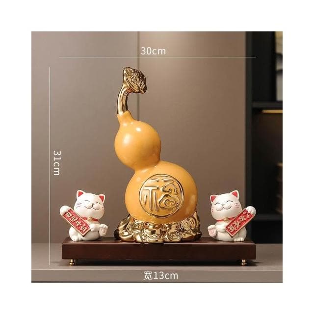 招財福祿葫蘆擺件家居客廳電視櫃柿柿如意裝飾品搬家禮物喬遷禮品