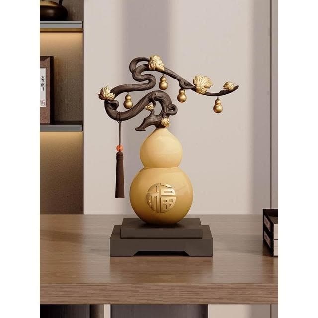 五福臨門葫蘆擺件新中式酒櫃招財納福裝飾品博古架送領導喬遷禮品