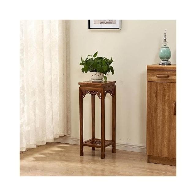 花架實木中式客廳榆木仿古花架子多層室內特價綠蘿盆景方形展示邊桌 盆栽架 花架 植物架 3TJ3