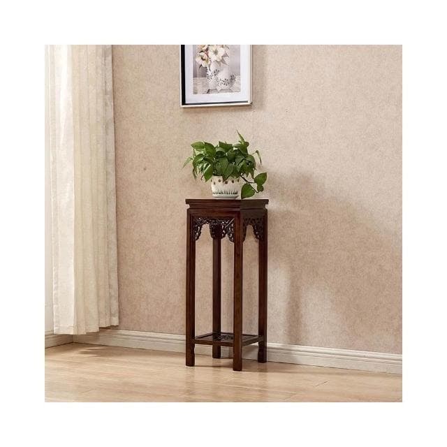 花架實木中式客廳榆木仿古花架子多層室內特價綠蘿盆景方形展示邊桌 盆栽架 花架 植物架 3TJ3