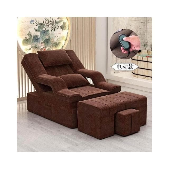 息美睫椅子足浴床靠椅床足浴沙髮美甲沐足足療按摩床電動躺椅休按摩床 沙發 電動沙發 按摩椅 DJVC