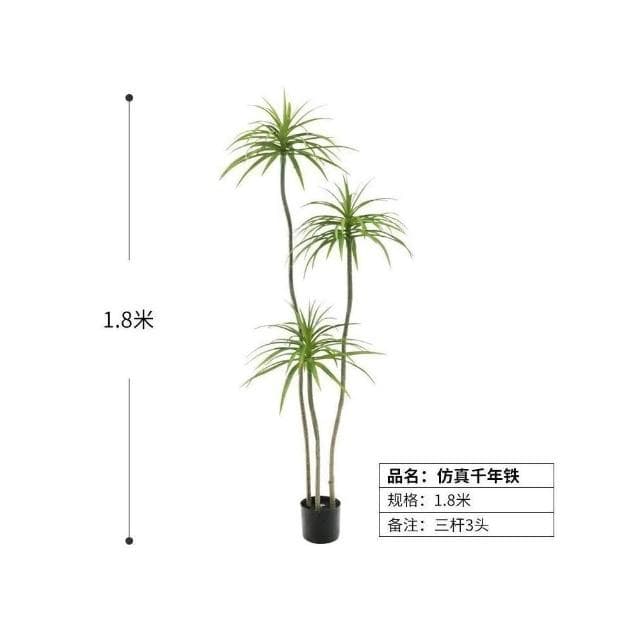 免運 輕奢仿生綠植千年木 客廳裝飾盆栽 仿生植物 仿生假花 龍血樹 綠植造景 客廳裝飾 客廳沙發邊盆景