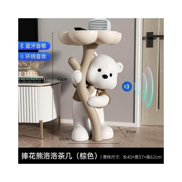 小熊茶几客廳擺件落地存錢罐沙發邊幾床頭櫃可愛傢俱裝飾喬遷禮物