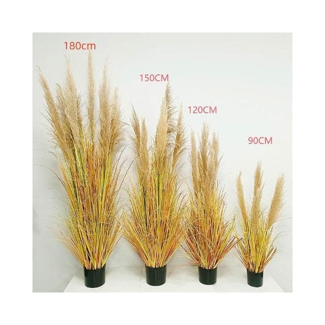 合枋傢俱 仿真蘆葦仿生植物盆栽批發景觀草擺件室內落地裝飾戶外婚禮造景