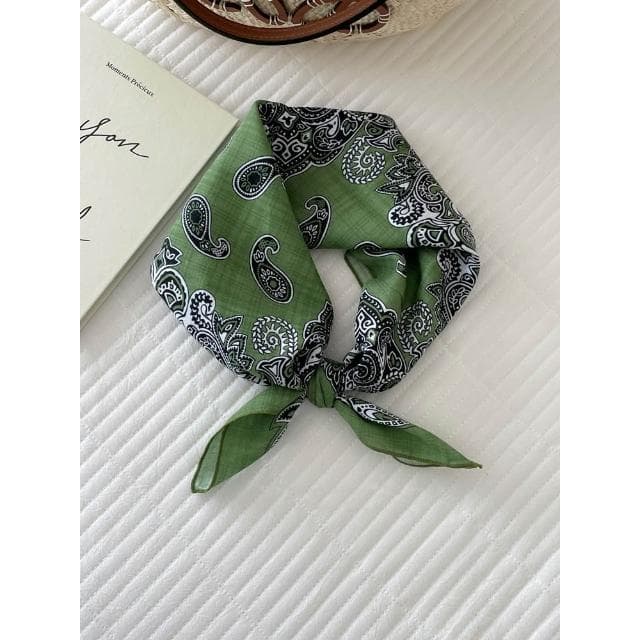 🎗飾間首飾鋪 軟乎方巾碎花波點棉麻領巾圍脖配飾裝飾頭巾文藝復古小清新ins腰巾