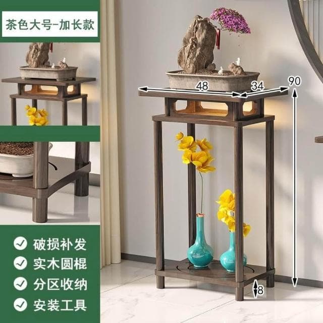 『破損包賠』免運🚛花盆架 植物架 聚寶盆架 盆栽架 裝飾架 藝品架 花瓶架 財位桌 花臺 四方花臺 客廳置物臺可打統編