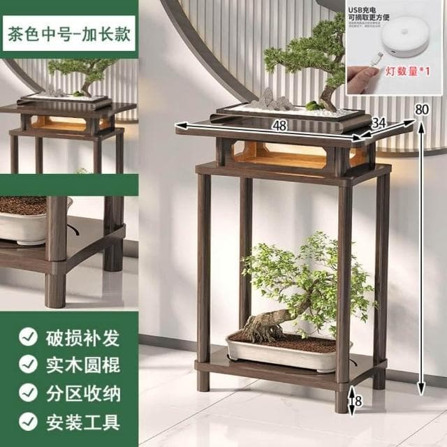 『破損包賠』免運🚛花盆架 植物架 聚寶盆架 盆栽架 裝飾架 藝品架 花瓶架 財位桌 花臺 四方花臺 客廳置物臺可打統編