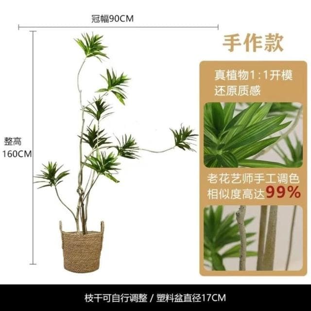 仿真綠植百閤竹大型北歐室內客廳櫥窗網紅造型假植物造景盆栽擺件居傢裝飾 仿真植物 人造樹 假樹 假植物