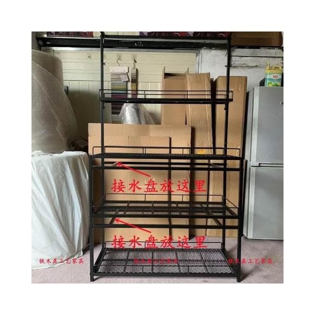 定製 室內陽臺多肉花架可掛補光燈專用多層日式塊根植物架盆栽花盆架子