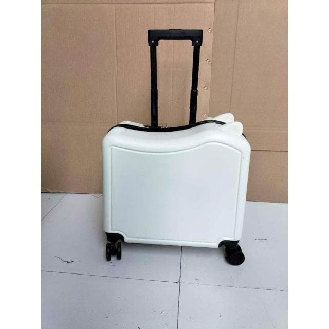 新款20寸可坐騎行兒童行李箱 可愛貓耳朵拉杆箱 密碼鎖萬向輪旅行箱