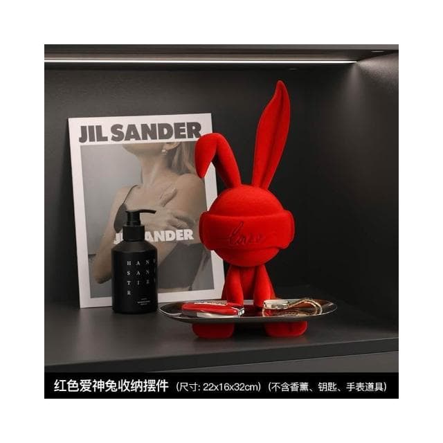 创意钥匙收纳玄关兔子摆件客厅轻奢入户电视柜装饰品乔迁新居礼物