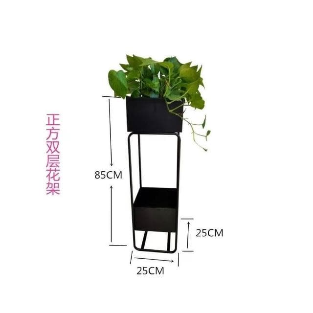 北歐鐵藝花架 多層室內綠蘿置物架 客廳走廊盆栽 簡約多肉植物花器 落地陽台大花盆架