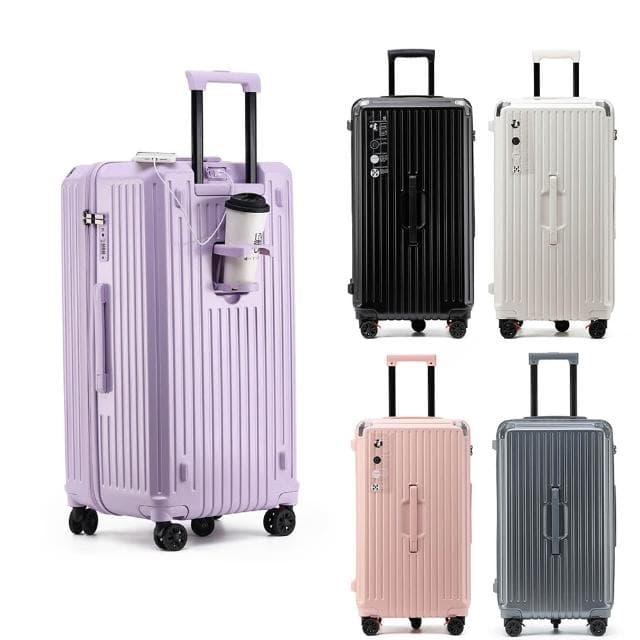 【頂配版 大容量行李箱】超輕行李箱 28吋 旅行箱 胖胖箱 紫色行李箱 拉桿箱 畢旅行李箱 旅行箱男 YKK防爆拉鏈