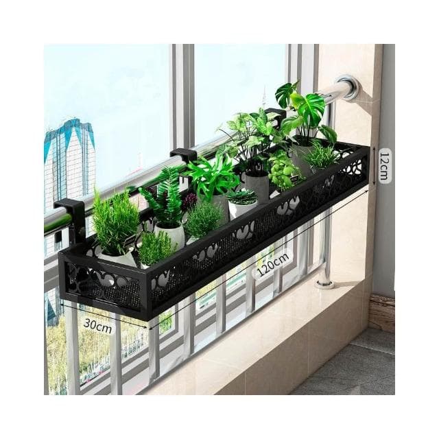 多肉置物架 陽台盆栽架 懸掛花盆架 護欄植物架 鐵藝植物架 窗台欄桿花盆 多肉掛架 窗戶花架 陽台 花架