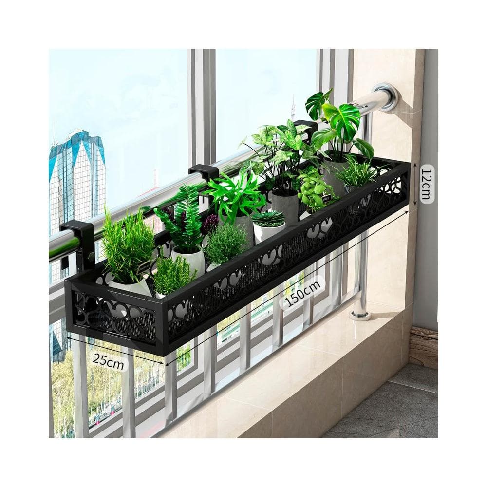 多肉置物架 陽台盆栽架 懸掛花盆架 護欄植物架 鐵藝植物架 窗台欄桿花盆 多肉掛架 窗戶花架 陽台 花架