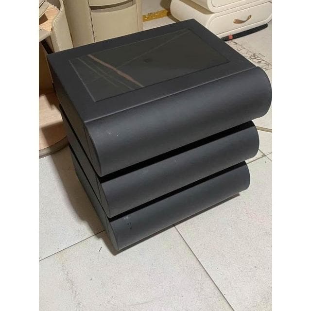 可旋轉智能床頭櫃月半全實木現代簡約奶油風無線充電帶燈藍牙音響