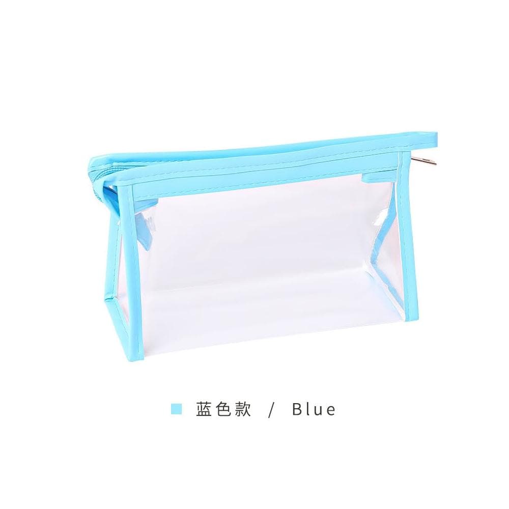 卡通透明筆袋 高顏值大容量女簡約初中生高中大學生日系三角化妝包