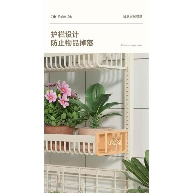 🎉特價下殺 花架 陽臺花架 落地架 奶油風多肉花架置物架陽臺層距可調可移動客廳2024新款展示架落地 植物花架 盆栽架