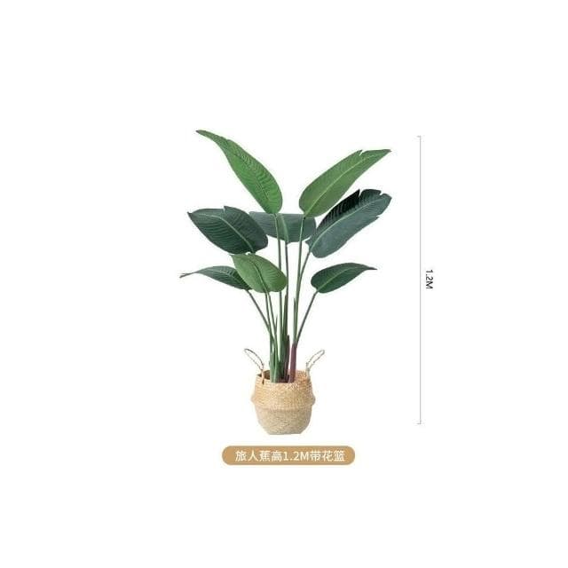 仿真綠植 假植物裝飾 室內旅人蕉盆栽 仿生龜背葉 北歐大型客廳擺件樹 仿真樹 大型盆栽 辦公室擺件