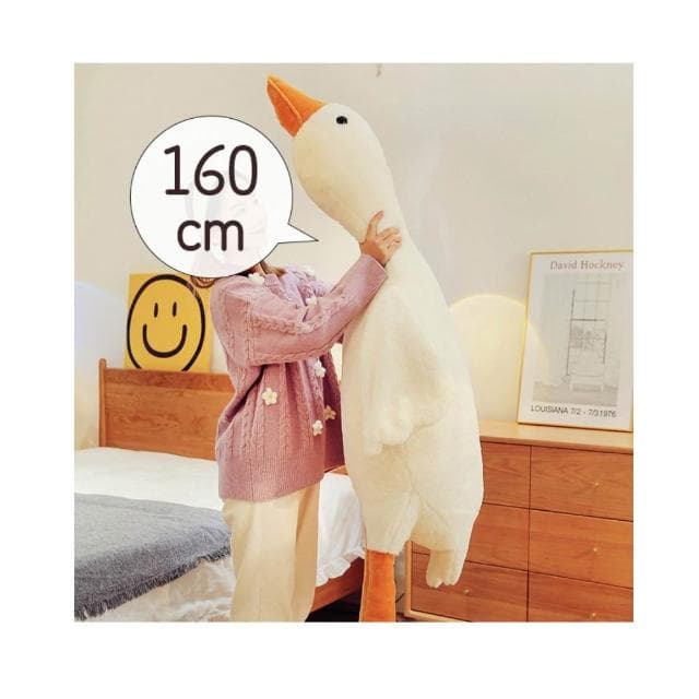 160cm 大白鵝抱枕 🦢趴睡鵝 長抱枕 動物抱枕 鴨子玩偶 靠墊大娃娃 生日禮物 交換禮物 孕婦枕 HL39