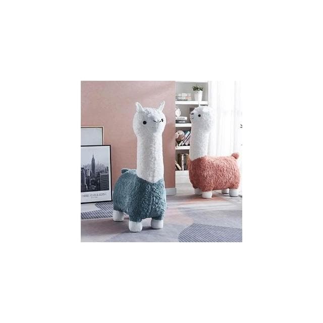 羊駝凳毛絨創意小羊坐凳客廳擺件網紅凳喬遷禮物卡通凳子換鞋