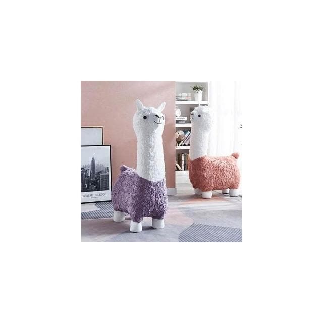 羊駝凳毛絨創意小羊坐凳客廳擺件網紅凳喬遷禮物卡通凳子換鞋