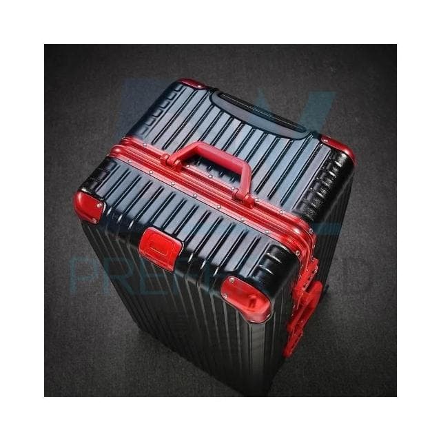 DW優選家【高級噴砂加厚 鋁框行李箱 36吋】胖胖行李箱 鋁框箱 加大旅行箱 黑金撞色行李箱 防撞丨升級鋁框丨魔術貼內襯