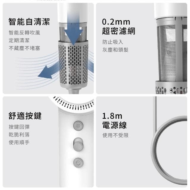 【Bianco di puro 彼安特】AURA 國際雙電壓高速負離子吹風機 HD050/HD051