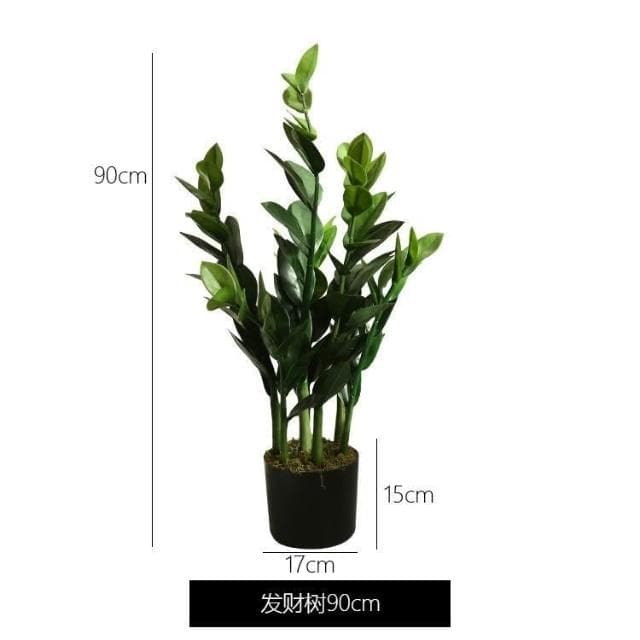 🔥免運下殺🔥仿真綠植法蘭克福風情 仿真髮財樹盆栽 假植物金錢樹室內客廳高檔綠植裝飾假樹 仿真植物假盆栽擺飾假花裝飾