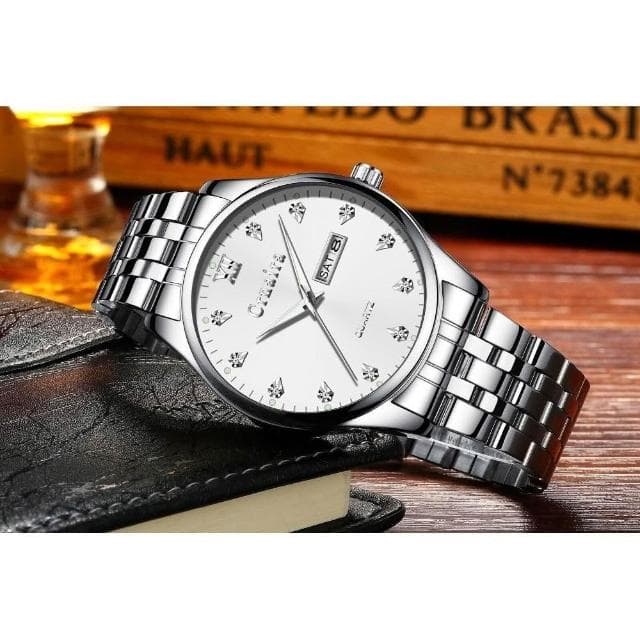 手錶男2025新款男士爸爸商務風瑞士錶簡約氣質精緻石英錶男生防水機械錶送男朋友輕奢小眾高級感精工錶高顏值精品金屬男錶