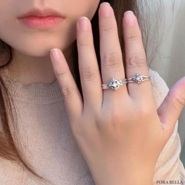 【Porabella】S925純銀 十字架鋯石情侶對戒|復古十字架戒指 做舊對戒 告白 紀念 情人節禮物推薦 rings