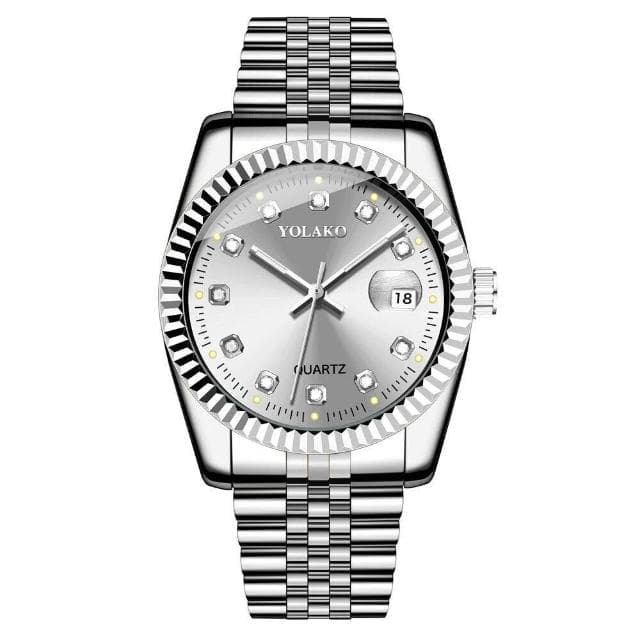 手錶男2025新款情侶輕奢高級感精工錶男士爸爸商務風瑞士錶簡約氣質精緻小巧石英錶女高顏值精品金屬男錶小眾光動能腕錶