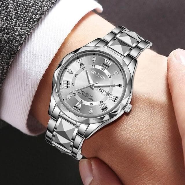 手錶男瑞士錶男士石英表輕奢高級感精工錶鋼帶機械錶男款商務爸爸手腕表精品手錶送男朋友防水石英錶時尚簡約男錶