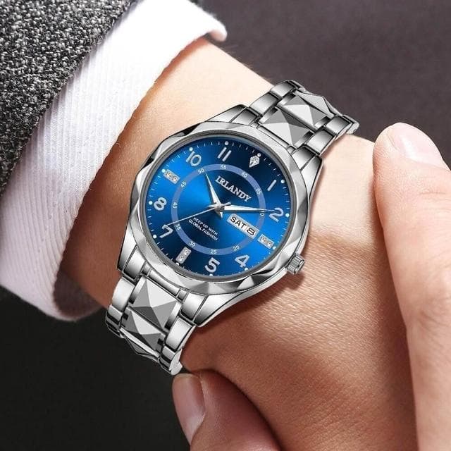 手錶男瑞士錶男士石英表輕奢高級感精工錶鋼帶機械錶男款商務爸爸手腕表精品手錶送男朋友防水石英錶時尚簡約男錶