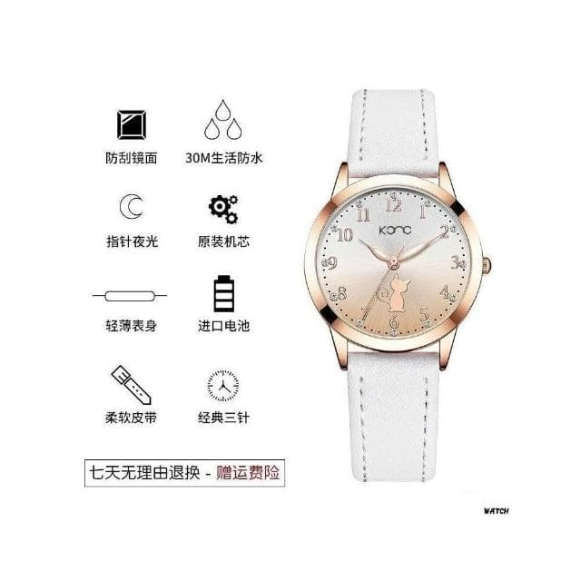 手錶女2025新款女款學生簡約石英錶小巧精緻ins風防水女用手錶高顏值氣質小眾女錶輕奢高級感精工錶女士國高中生光動能腕錶