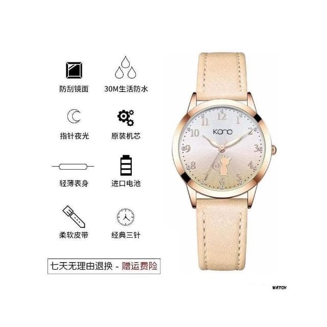 手錶女2025新款女款學生簡約石英錶小巧精緻ins風防水女用手錶高顏值氣質小眾女錶輕奢高級感精工錶女士國高中生光動能腕錶