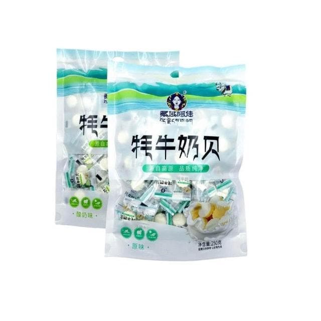 文文甄選 氂牛奶貝青海特産高原産地藏域阿佳幹喫奶片250克袋獨立裝伴手禮