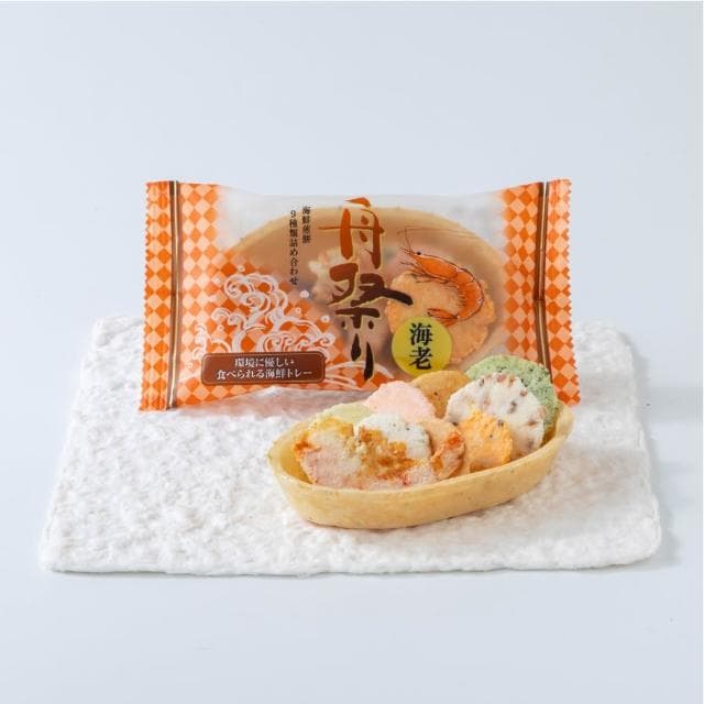 蝦仙貝家族 舟祭船型仙貝8袋(日本熱銷 海老 章魚 仙貝 鹹餅乾 禮盒 長輩 送禮 中秋節 新年 美味 海鮮煎餅 個別裝