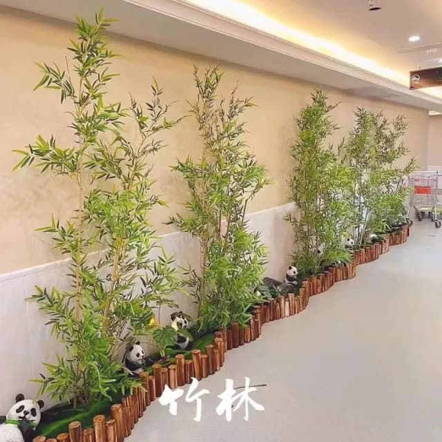 免運 仿真綠植 新中式裝飾 室內外隔斷 庭院盆栽仿生植物 假樹 仿真竹 假竹子